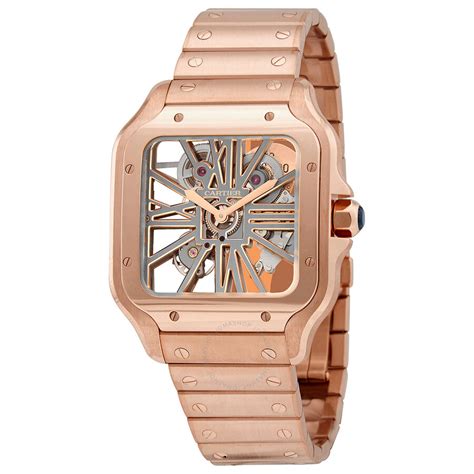 cartier watch rose gold|cartier rose gold skeleton.